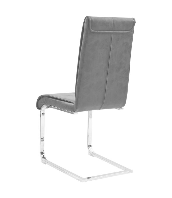 Eetkamerstoelen 2 st kunstleer zwart