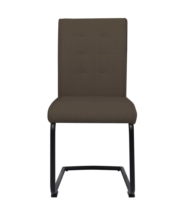 Eetkamerstoelen 4 st stof bruin