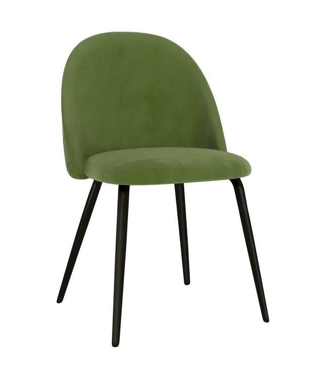 Eetkamerstoelen 6 st stof groen
