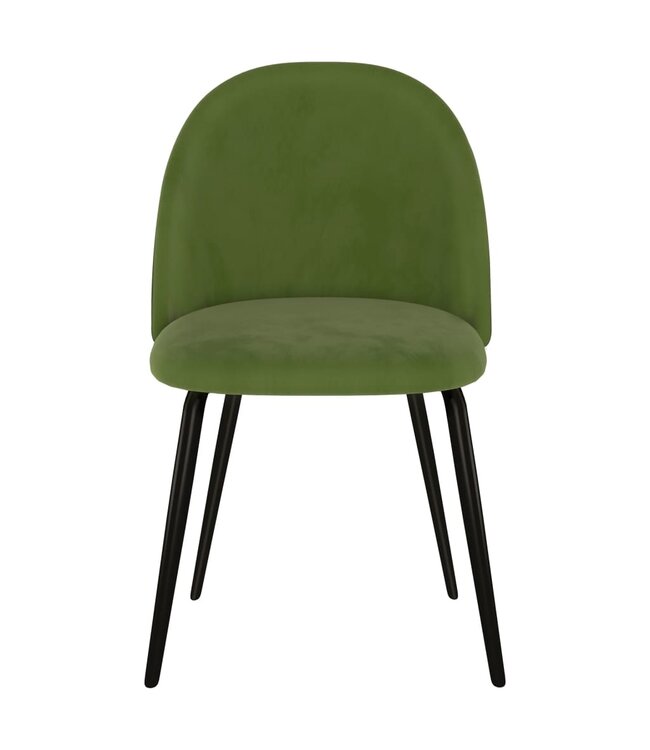 Eetkamerstoelen 6 st stof groen