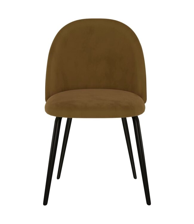 Eetkamerstoelen 6 st stof bruin
