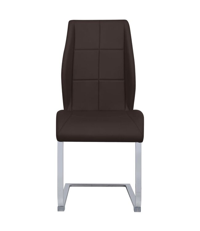 Eetkamerstoelen 6 st stof bruin