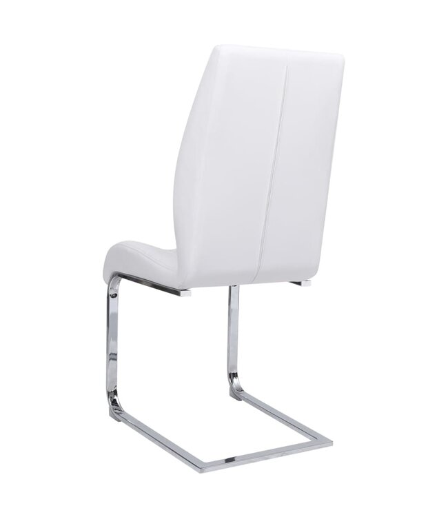 Eetkamerstoelen 6 st stof wit