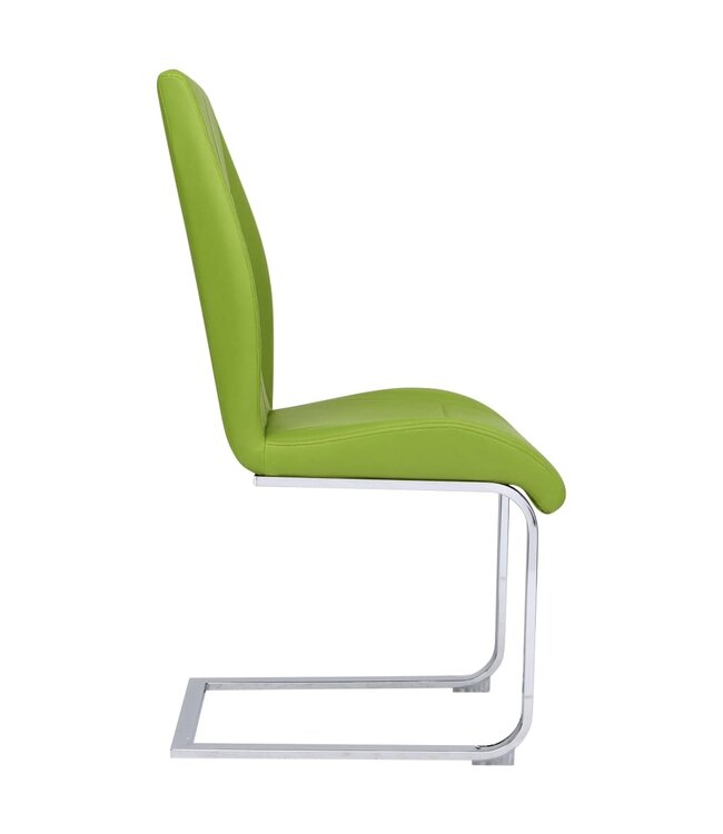 Eetkamerstoelen 4 st stof groen