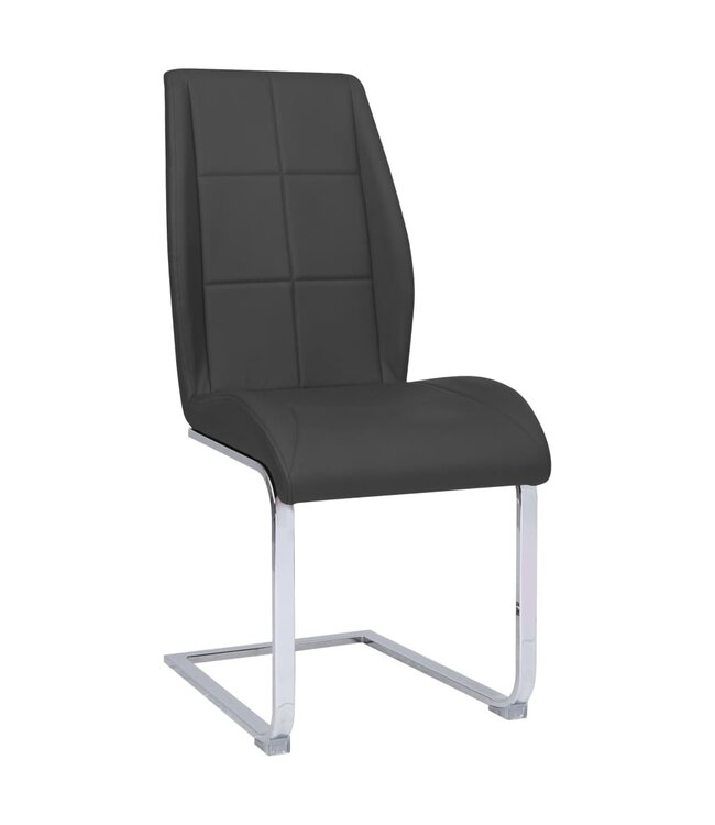 Eetkamerstoelen 4 st stof grijs