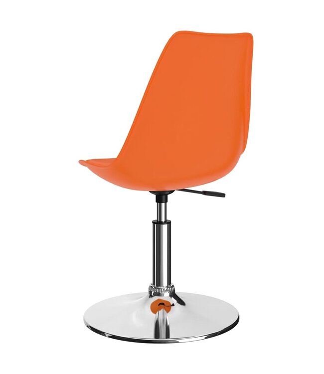 Eetkamerstoelen draaibaar 6 st kunstleer oranje