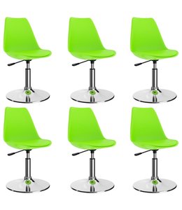 Eetkamerstoelen draaibaar 6 st kunstleer groen