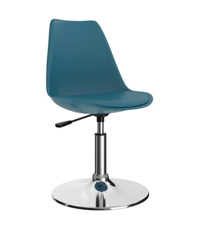 Eetkamerstoelen draaibaar 6 st kunstleer turquoise