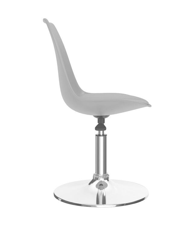 Eetkamerstoelen draaibaar 6 st kunstleer lichtgrijs