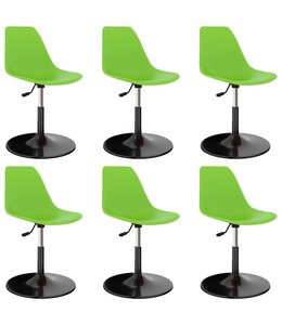 Eetkamerstoelen draaibaar 6 st PP groen