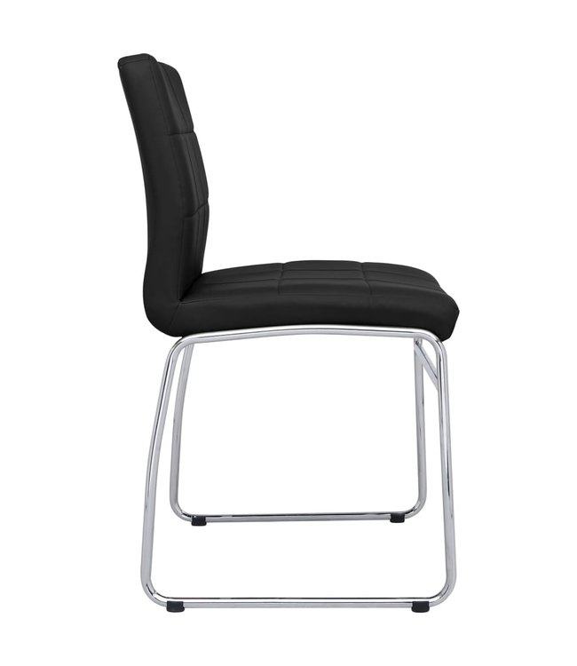 Eetkamerstoelen 6 st kunstleer zwart