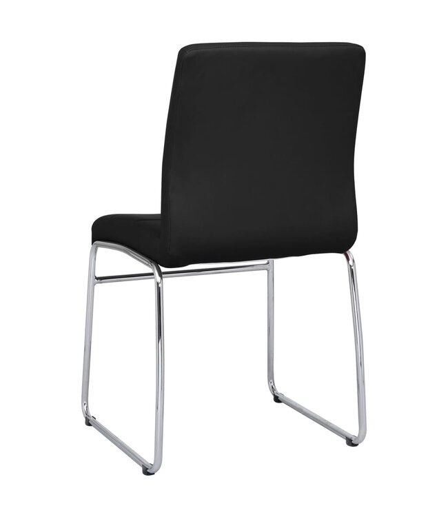 Eetkamerstoelen 6 st kunstleer zwart