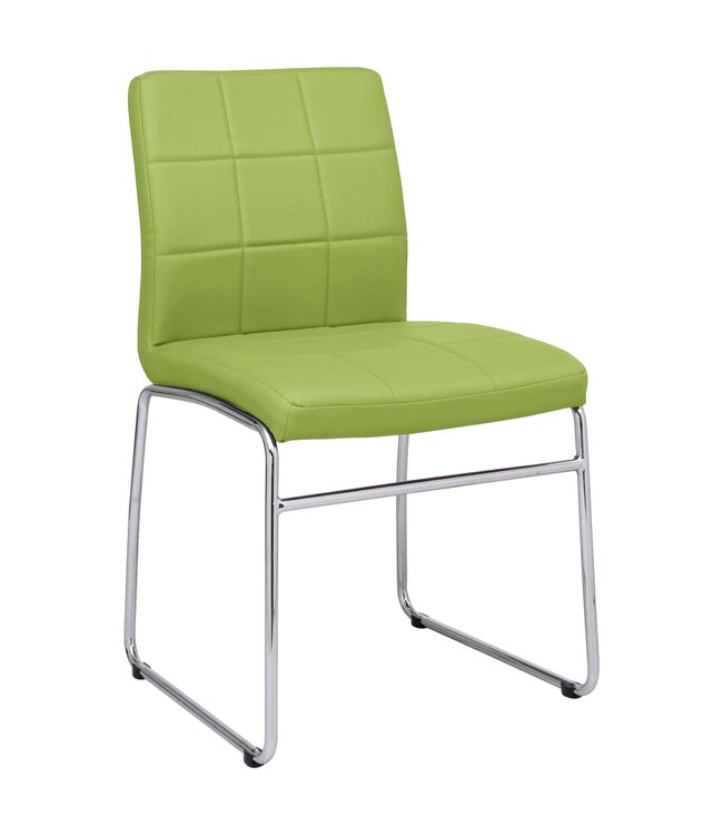 Eetkamerstoelen 4 st kunstleer groen