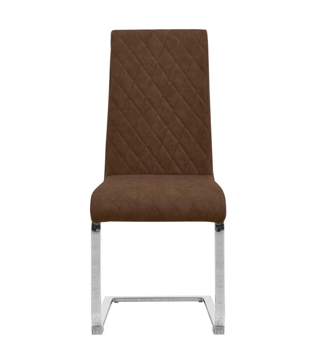 Eetkamerstoelen 6 st kunstleer bruin
