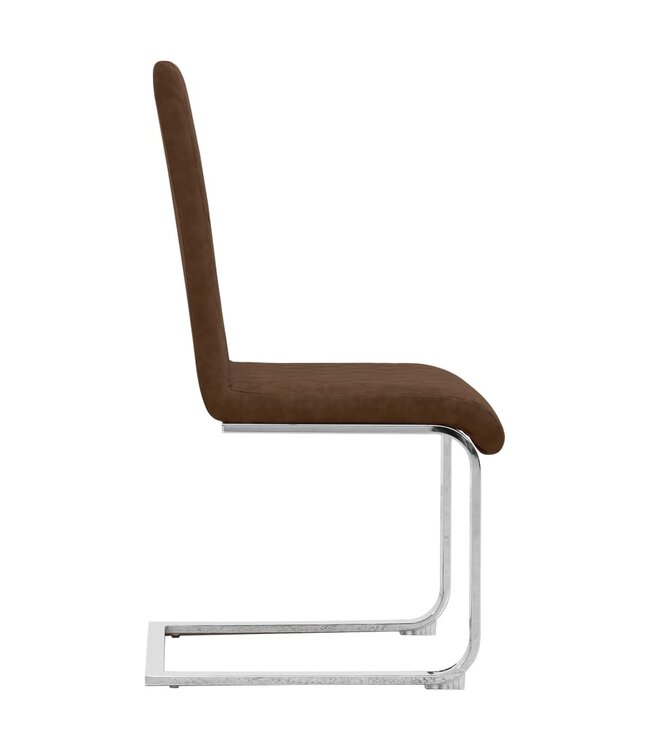 Eetkamerstoelen 6 st kunstleer bruin