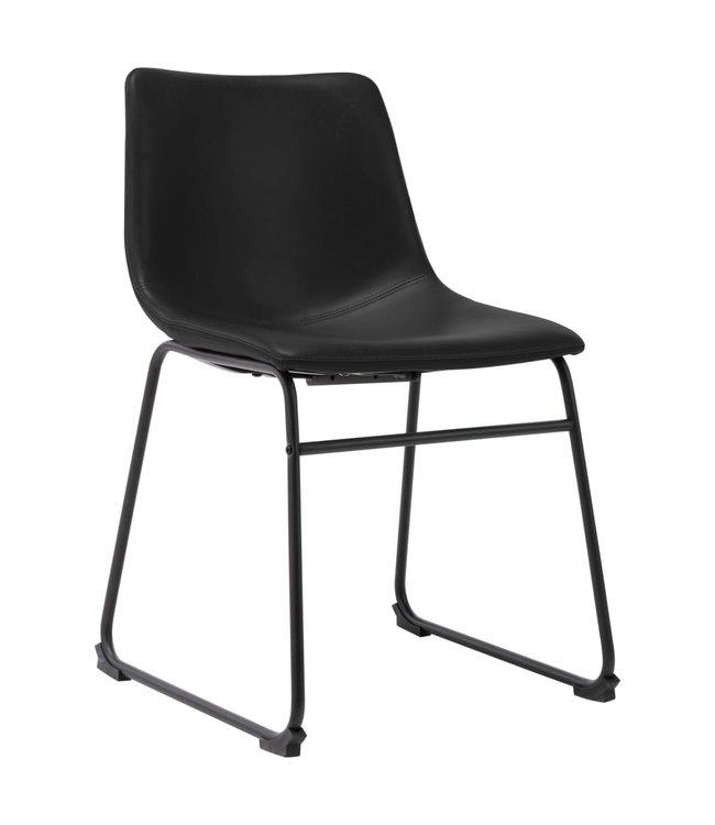 Eetkamerstoelen 6 st kunstleer zwart