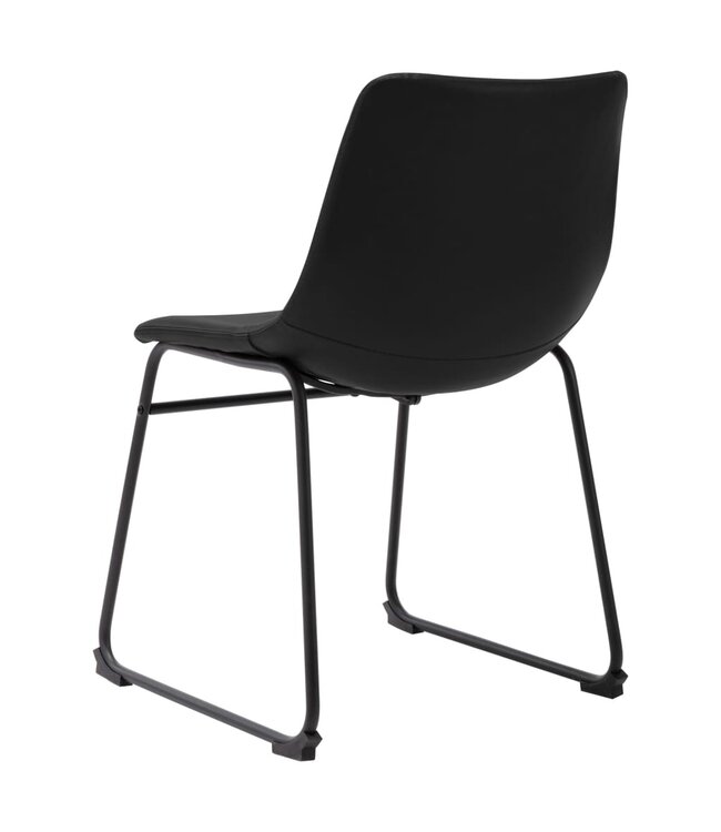 Eetkamerstoelen 6 st kunstleer zwart