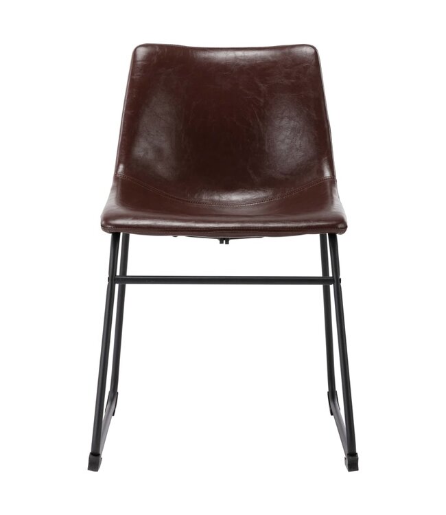 Eetkamerstoelen 4 st kunstleer glanzend bruin