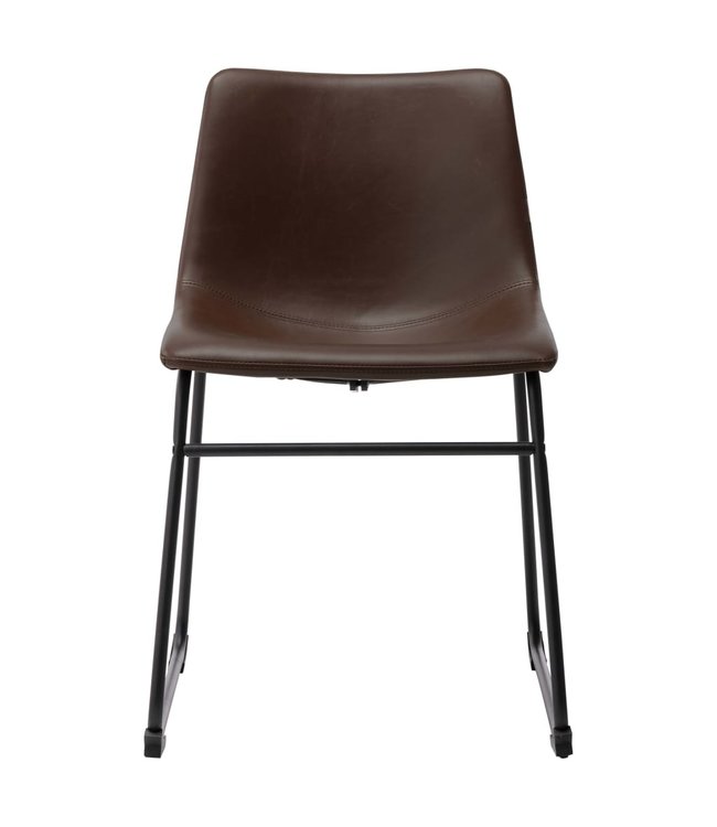 Eetkamerstoelen 4 st kunstleer lichtbruin