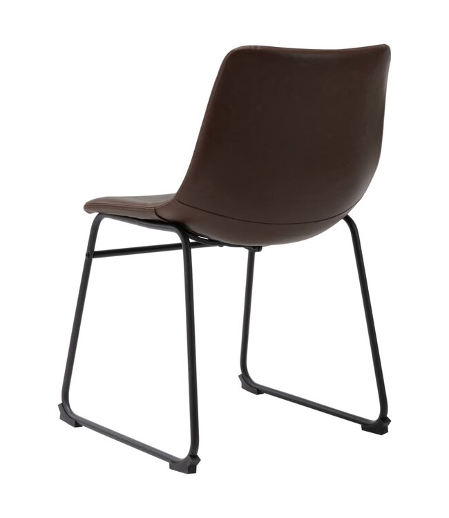 Eetkamerstoelen 4 st kunstleer lichtbruin