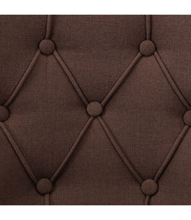 Eetkamerstoelen 6 st stof bruin