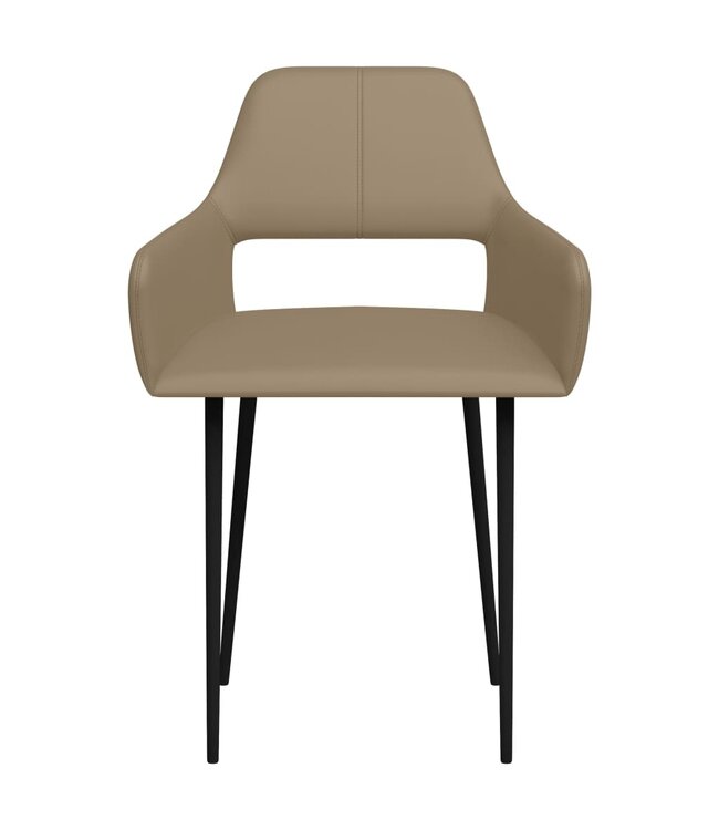 Eetkamerstoelen 4 st kunstleer cappuccino