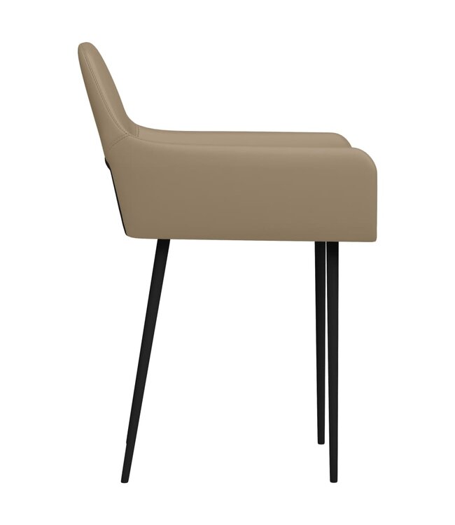 Eetkamerstoelen 4 st kunstleer cappuccino