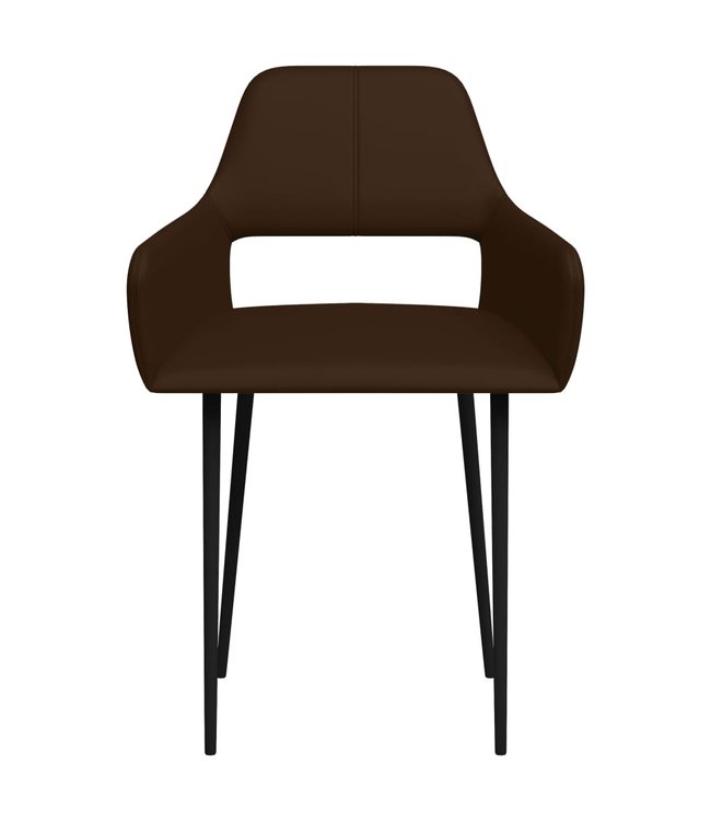 Eetkamerstoelen 4 st kunstleer bruin