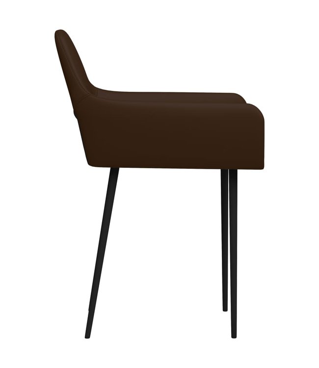 Eetkamerstoelen 4 st kunstleer bruin