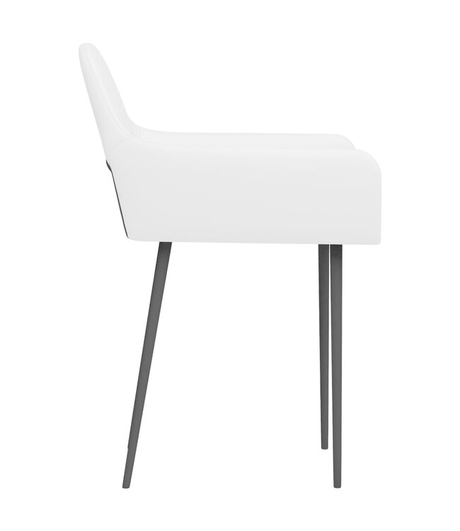 Eetkamerstoelen 4 st kunstleer wit