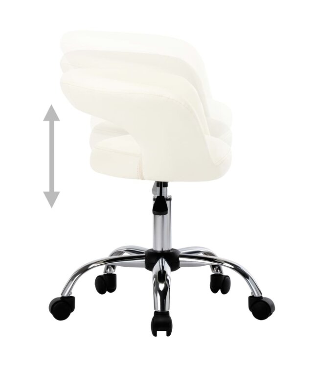 Eetkamerstoelen 2 st kunstleer wit