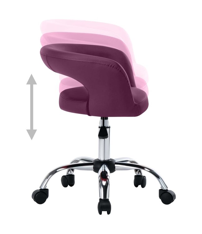 Eetkamerstoelen 2 st kunstleer paars