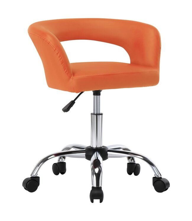 Eetkamerstoelen 2 st kunstleer oranje