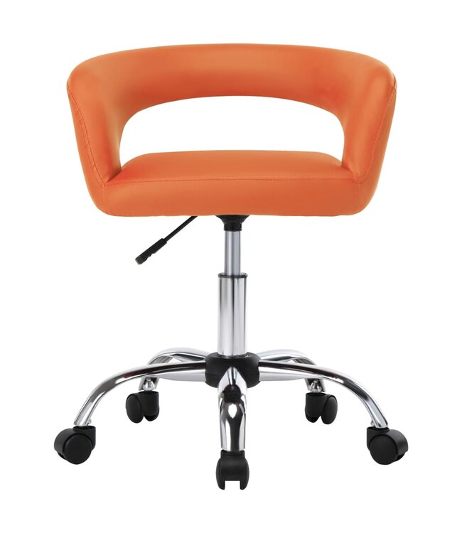 Eetkamerstoelen 2 st kunstleer oranje