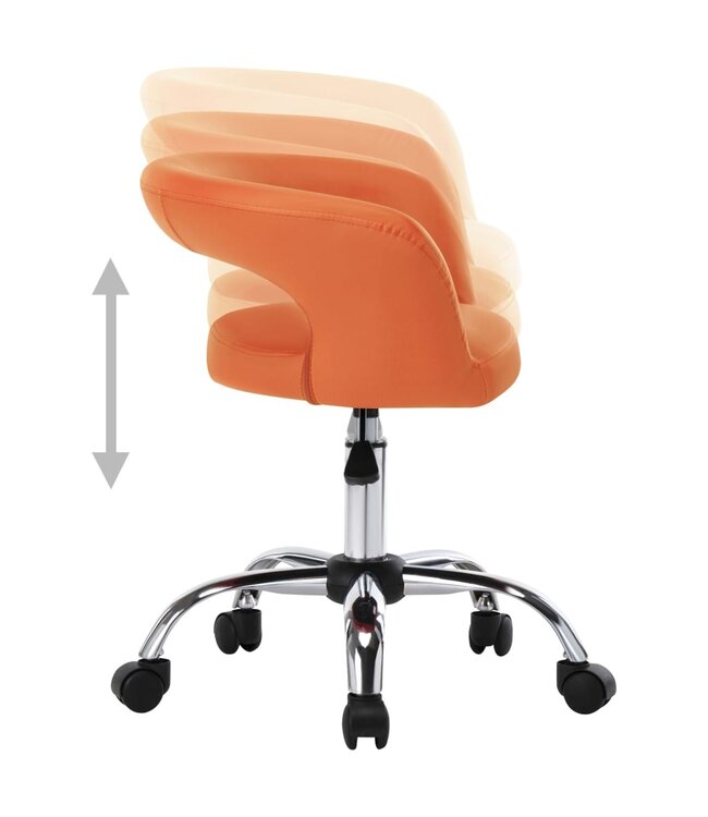 Eetkamerstoelen 2 st kunstleer oranje