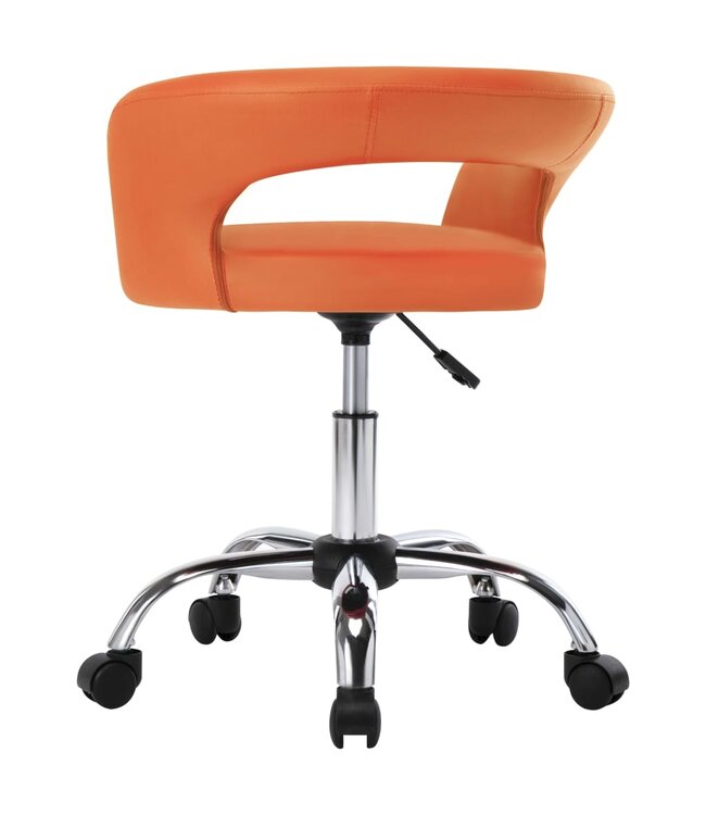 Eetkamerstoelen 2 st kunstleer oranje