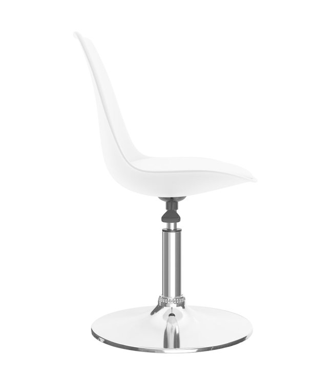 Eetkamerstoelen draaibaar 2 st kunstleer wit