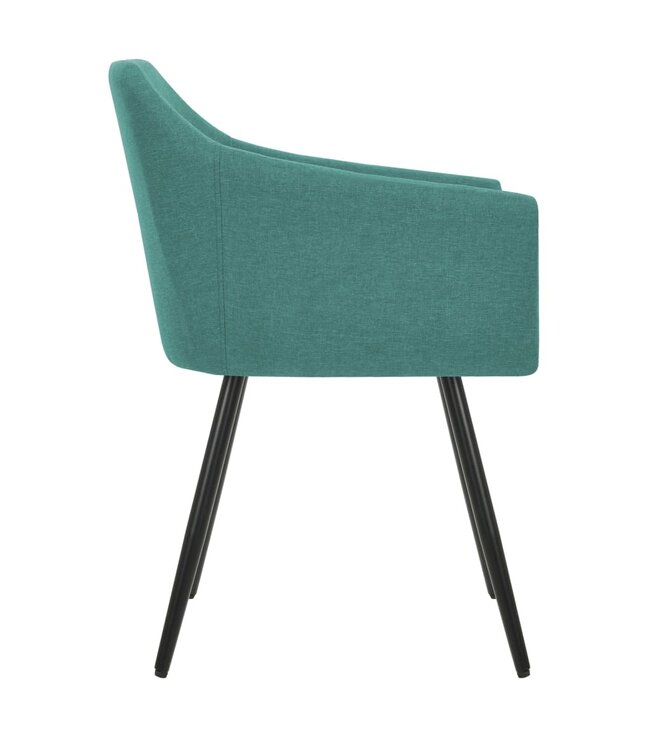 Eetkamerstoelen 2 st stof groen