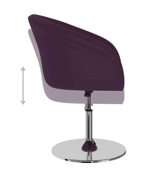 Eetkamerstoelen 6 st kunstleer paars