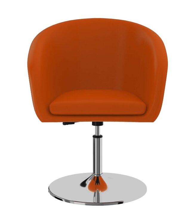 Eetkamerstoelen 6 st kunstleer oranje