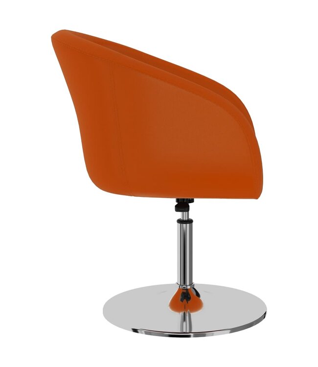 Eetkamerstoelen 6 st kunstleer oranje