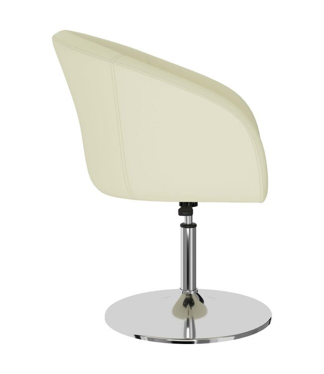 Eetkamerstoelen 6 st kunstleer crème