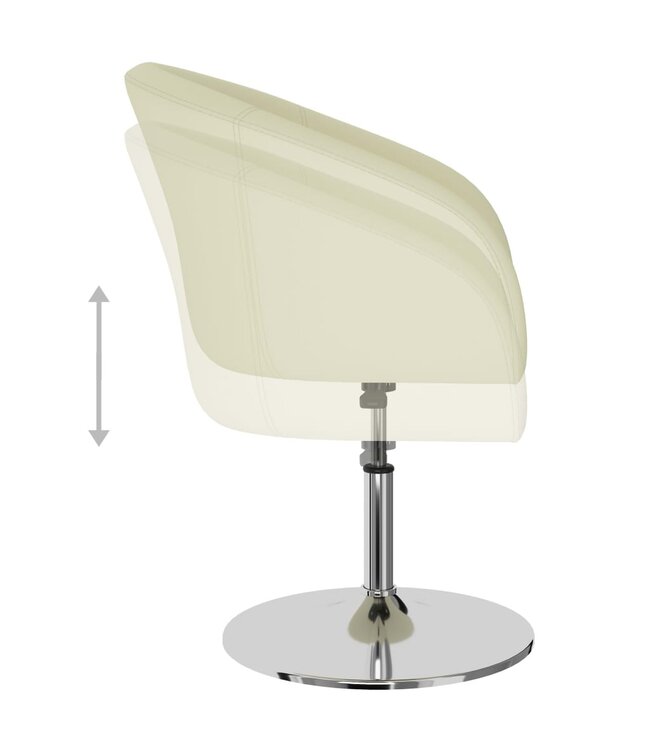 Eetkamerstoelen 6 st kunstleer crème