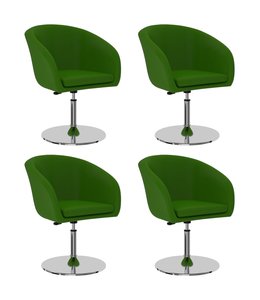 Eetkamerstoelen 4 st kunstleer groen