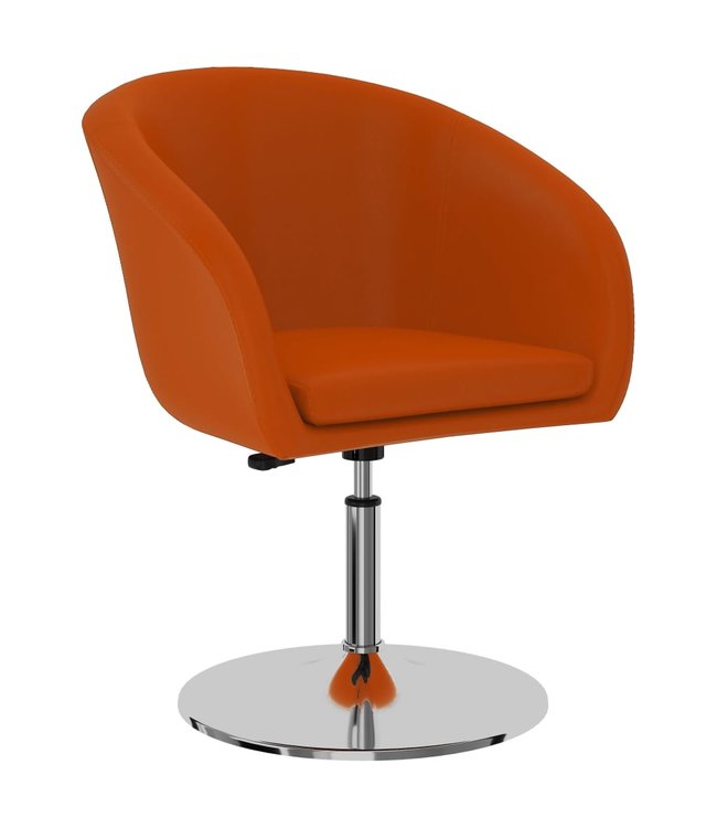 Eetkamerstoelen 4 st kunstleer oranje