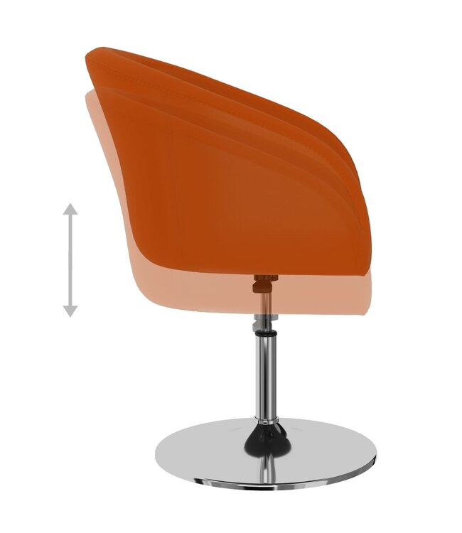 Eetkamerstoelen 4 st kunstleer oranje