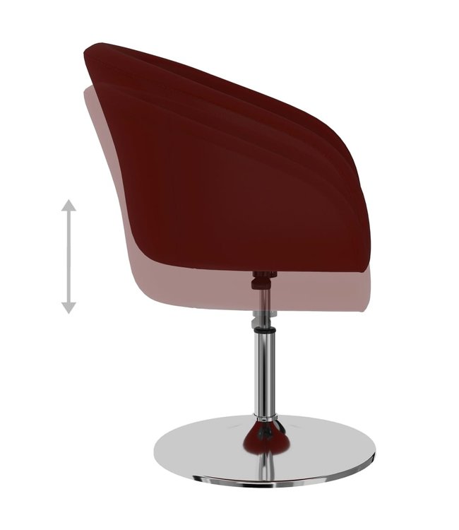 Eetkamerstoelen 4 st kunstleer wijnrood