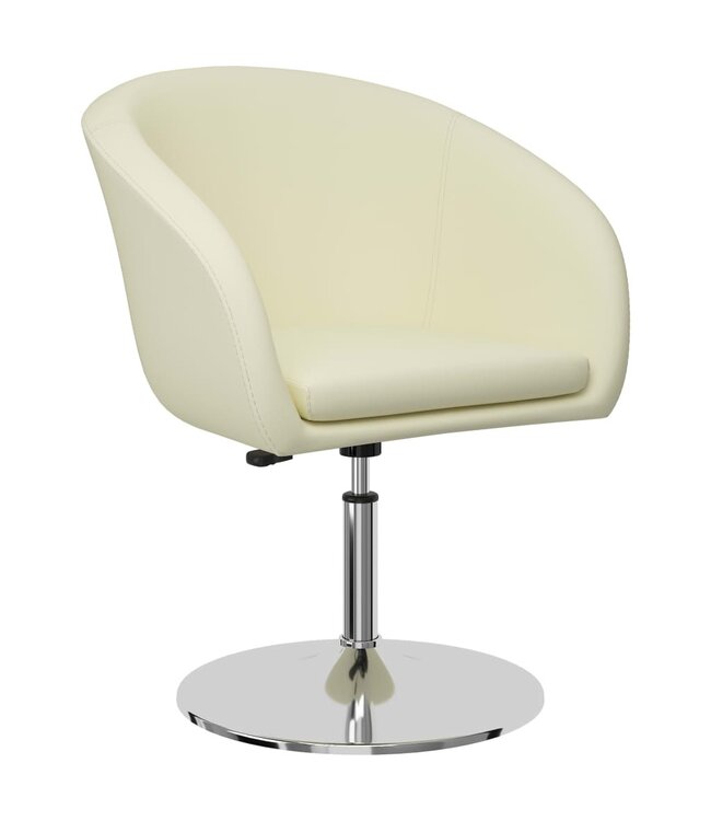 Eetkamerstoelen 4 st kunstleer crème