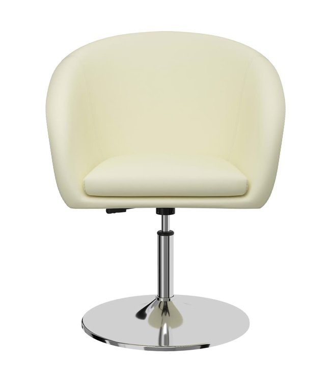 Eetkamerstoelen 4 st kunstleer crème