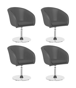 Eetkamerstoelen 4 st kunstleer zwart